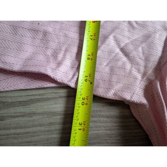 Talbots Womens Pink Chevron Long Sleeve Button-Up Shirt Size 10 - Picture 7 of 7